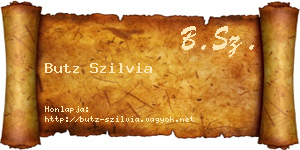 Butz Szilvia névjegykártya